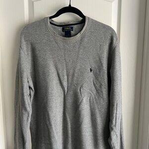 Polo by Ralph Lauren Light Gray Waffle Knit Shirt